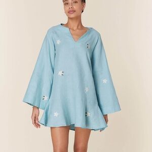 Andie The Serik Mini Dress - Linen - Hydrangea Size SHYDRANGEA / S